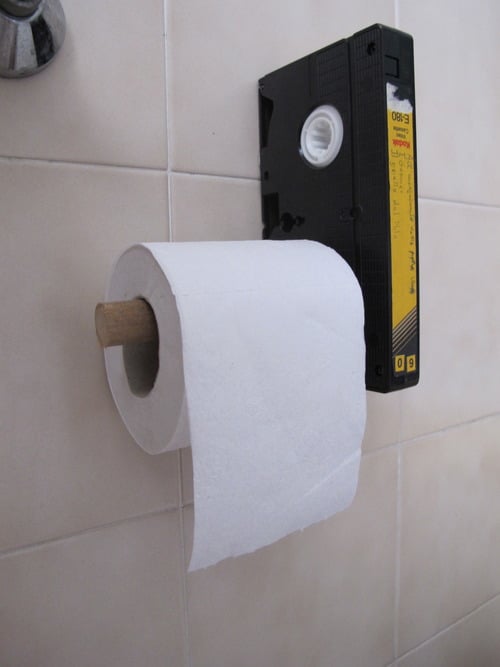 Toilet VHS Paper Roll Holder