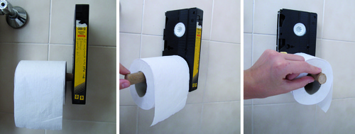 Toilet VHS Paper Roll Holder