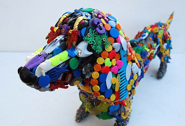 Toys Become Dog Sculptures