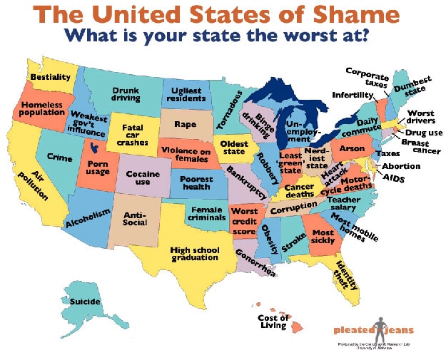Infographic Of USA State Facts