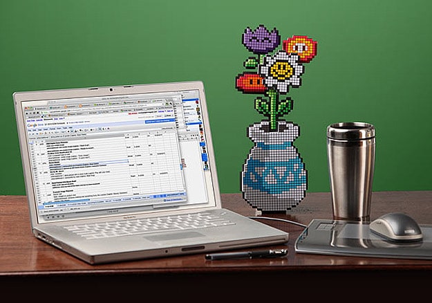 Geek 8-Bit Flower Arrangement 8-Bit Gamer Geek Flowers