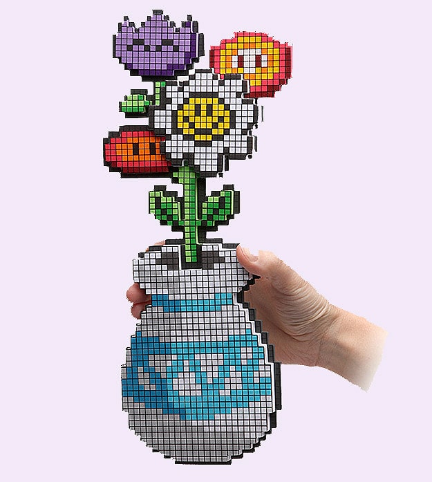 Geek 8-Bit Flower Arrangement 8-Bit Gamer Girl Geek Flowers