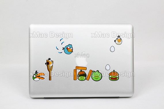 Angry Birds Laptop Decals Blue Angry Bird Slingshot Wars