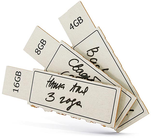 Disposable Cardboard Flash Drive Flashkus Environmentally Friendly Design