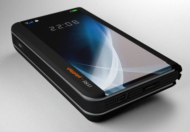 Flex Display Cell Phone Concept Future OLED Cell Phone Render