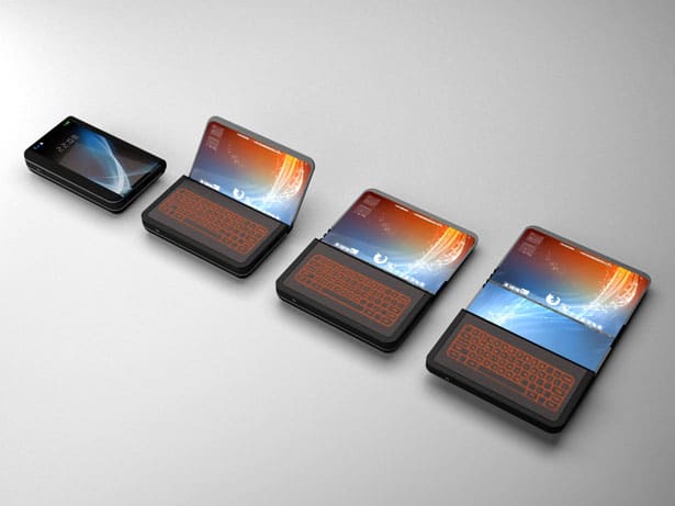 Flex Display Cell Phone Concept Step By step View Flex