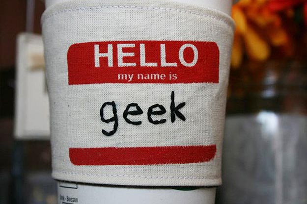 Hello My Name Is Geek Geek Inspired Coffee Cup Sleeves