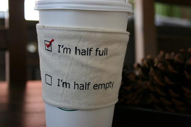 I'm Half Full Coffee Sleeve Geek Inspired Coffee Cup Insulators