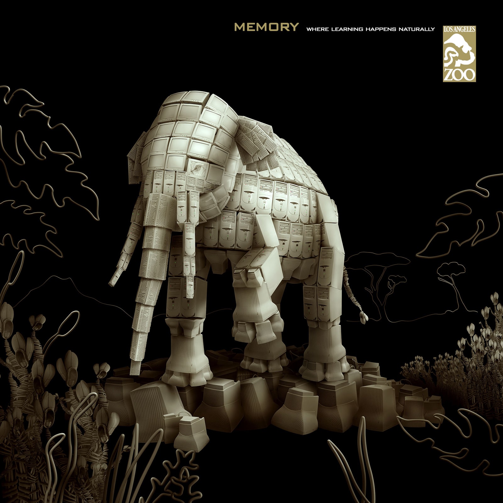 Los Angeles Zoo Ad Campaign Elephant By Computers Accessories