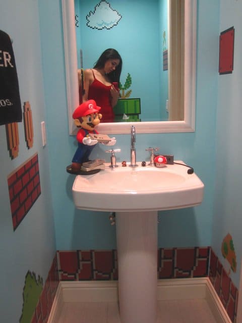 Super Mario Bathroom Sink View