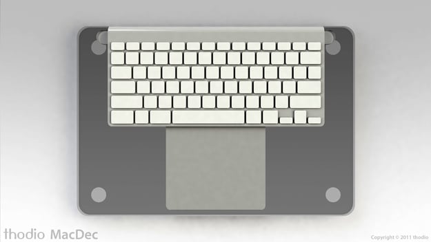 Thodio MacDec Ergonomic MacBook Deck Front View of Thodio MacDec