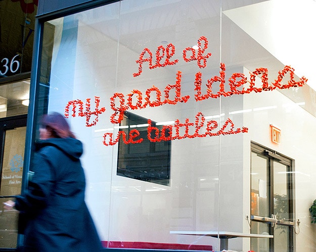 Red Painted Toy Army Men Toy Army Men Art Installation