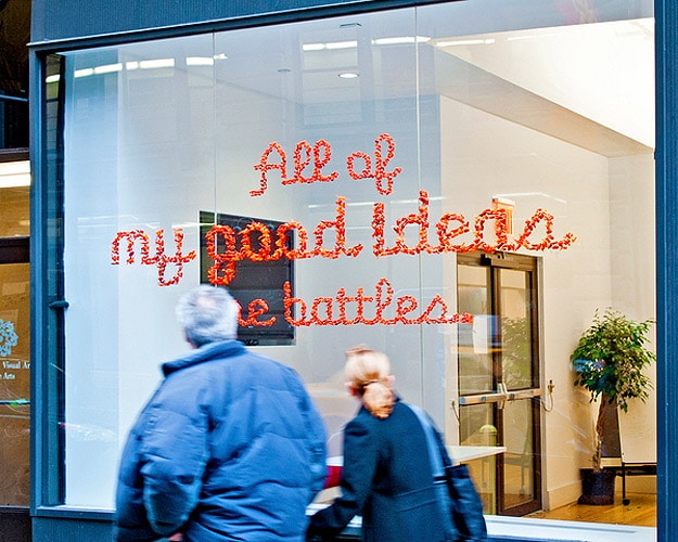 Toy Army Men Art Installation Red Painted Toy Army Men