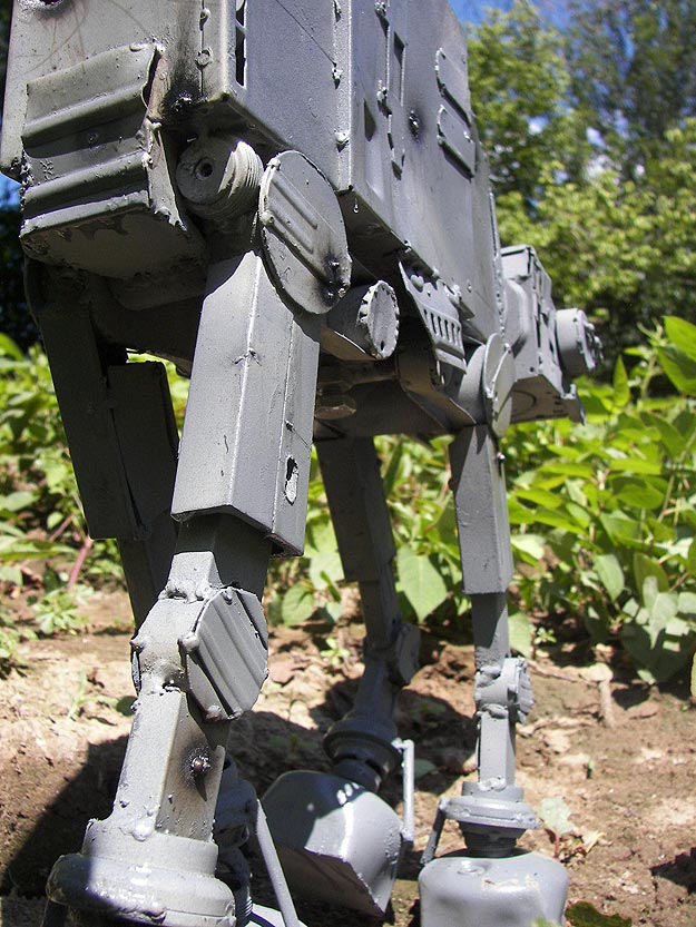 Recycled Computer Parts Made AT-AT Star Wars Imperial Walker Design