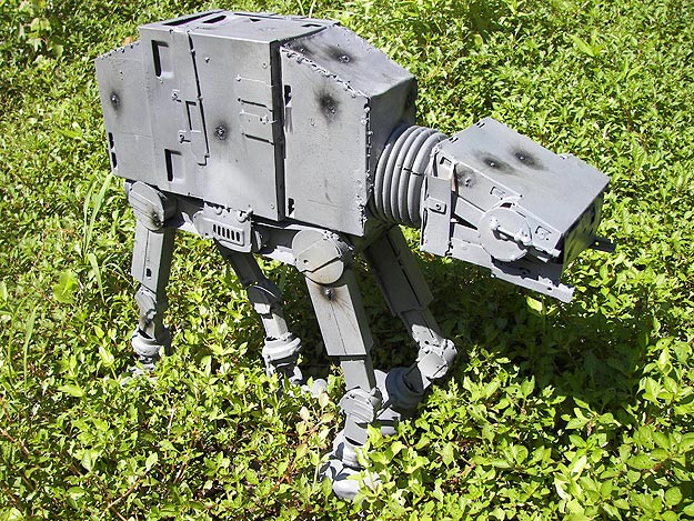 Recycled Computer Parts Made AT-AT Star Wars Imperial Walker Design