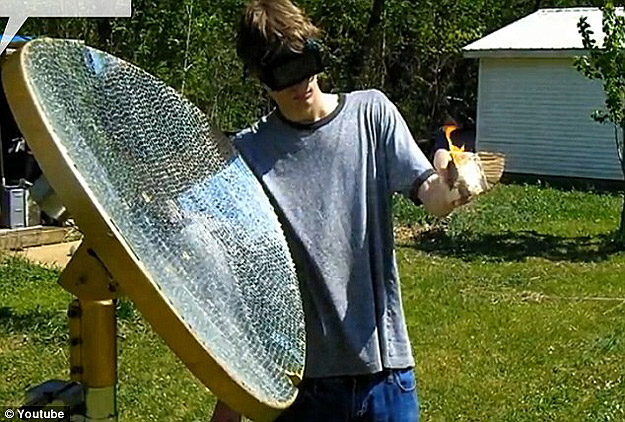 Homemade Solar Death Ray Death Ray Made With Mirrors