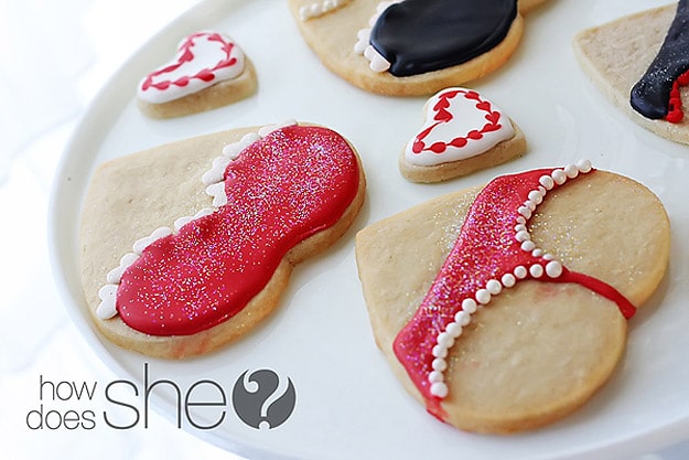Bra and Panty Valentine Cookies Valentine's Day Flirty Cookies