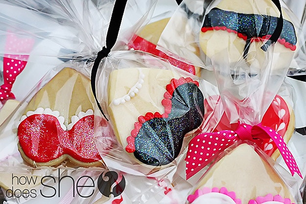 Bra and Panty Valentine Cookies Valentine's Day Flirty Cookies