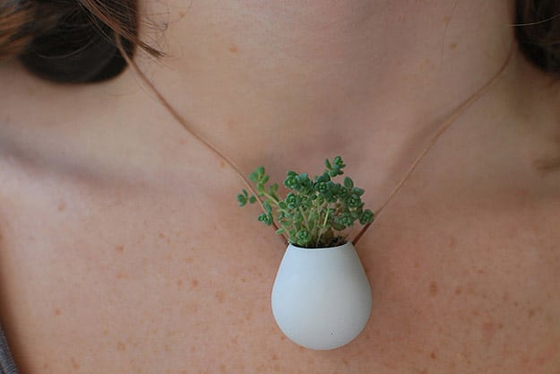 Plant Wearable Planter Necklace Fashion Wear Planter With Plants