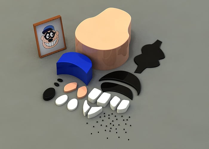 Deconstructed Disney 3D Character Design Parts Of Scrooge Enemy Build