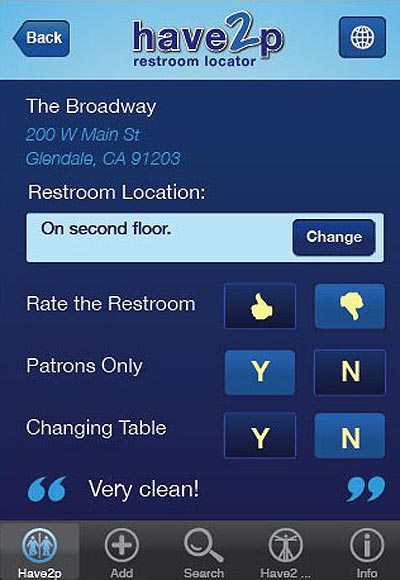 iPhone App Finds Public Bathrooms