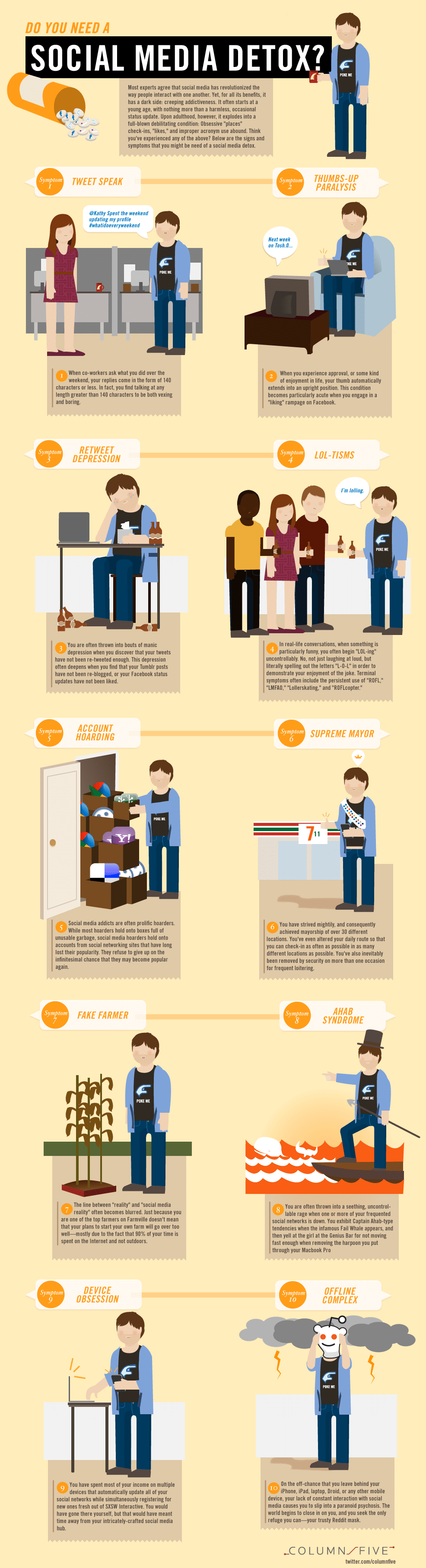 Social Media Sympton Detox Infographic Social Media Sympton Detox Infographic
