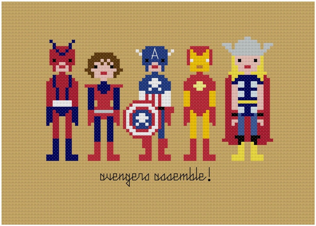 Cross Stitched Movie Character Artwork