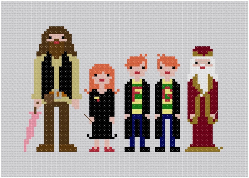 Cross Stitched Movie Character Artwork