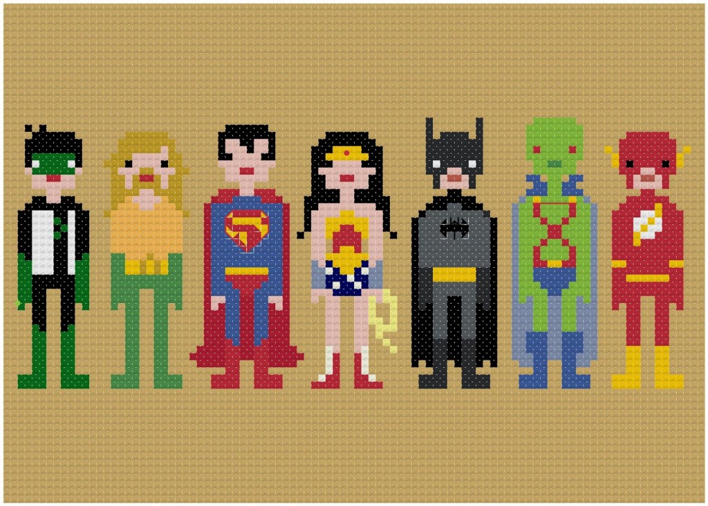 Cross Stitched Movie Character Artwork