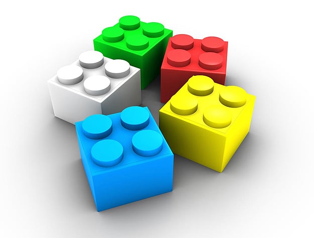 Four Colorful Lego Bricks Lego Stilettos High Heels