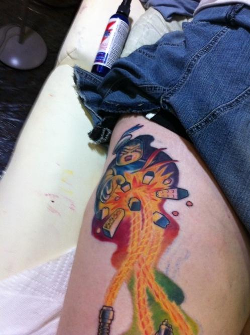 Ghostbusters Lego Leg Tattoo Design Ghostbusters Lego Leg Tattoo Design