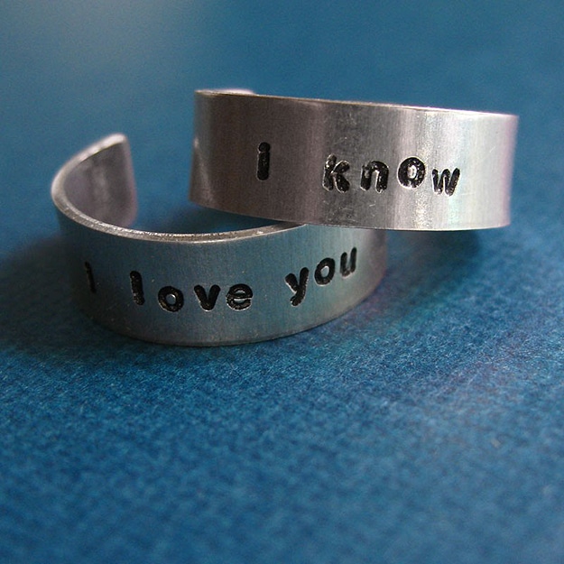 Han Solo Wedding Ring Han and Leia Wedding Bands