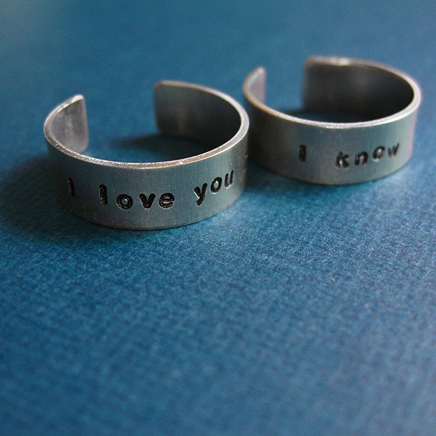 Han Solo Wedding Ring Han and Leia Wedding Bands