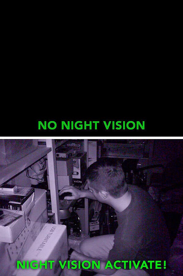 night vision camera in use