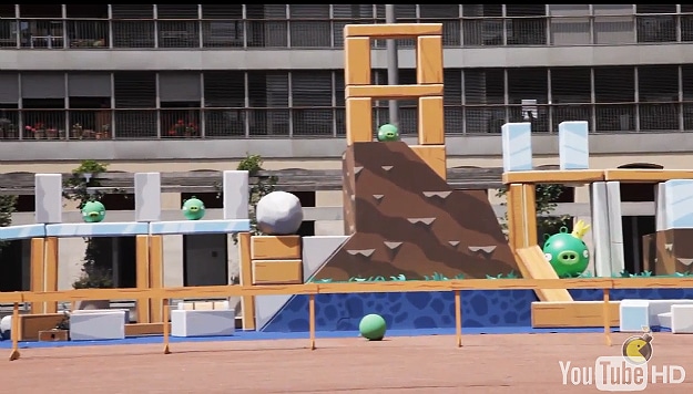 Angry Birds Reenacted Game Play
