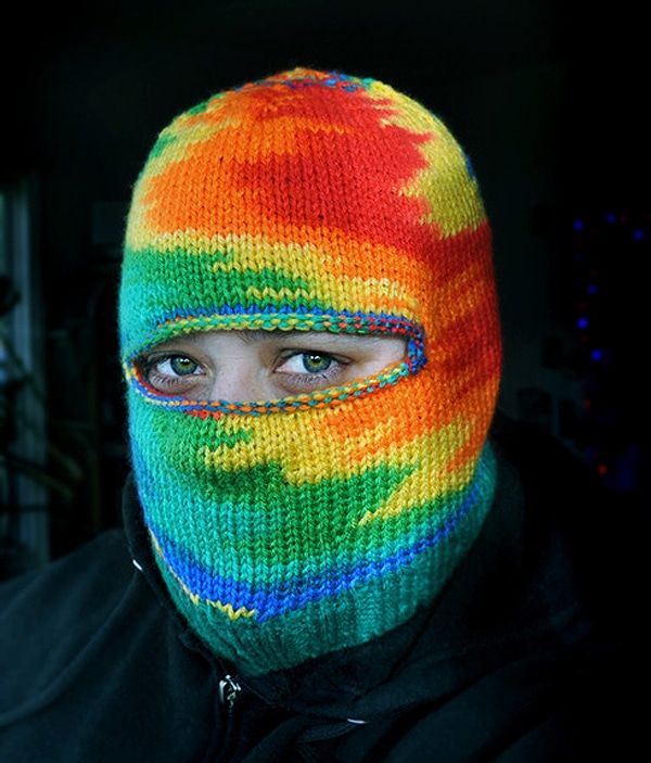 Creepy Colorful Knitted Masks