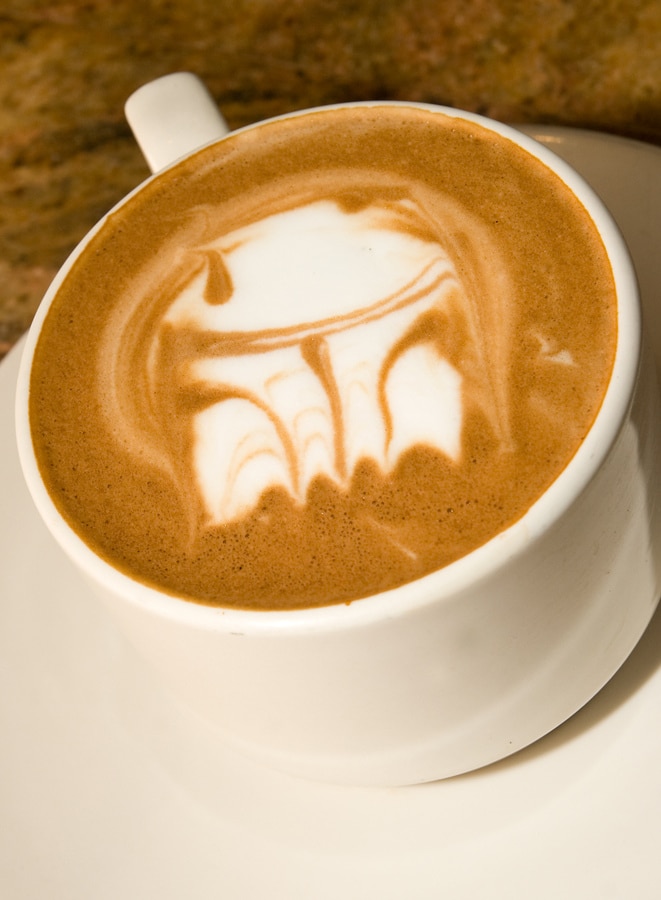 Darth Vader Latte Art Design