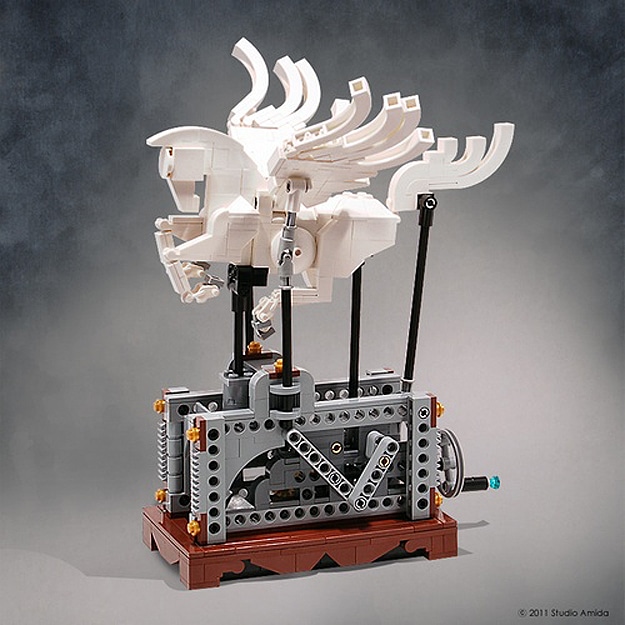Lego Flying White Pegasus Lego Pegasus Automaton Build