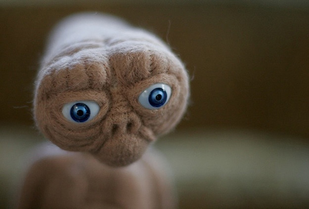 Needle Felted E.T. Phone Home Fun Artistic Felt Designs