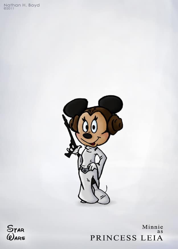 Minnie Mouse As Princess Leia