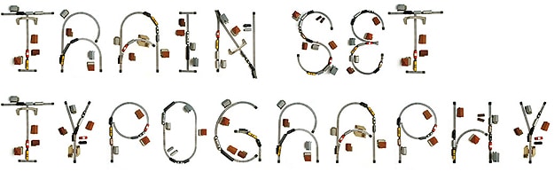 Train Set Typography Alphabet Letters Made From Train Set