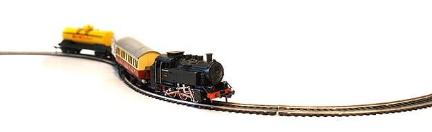 Train Set Typography Alphabet Letters Made From Train Set