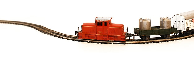 Train Set Typography Alphabet Letters Made From Old Train