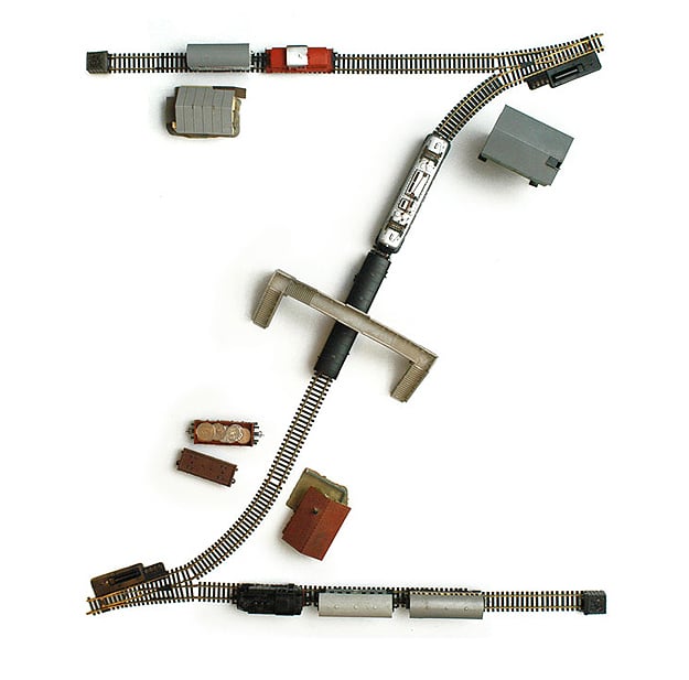 Train Set Typography Alphabet Letters Made From Train Set