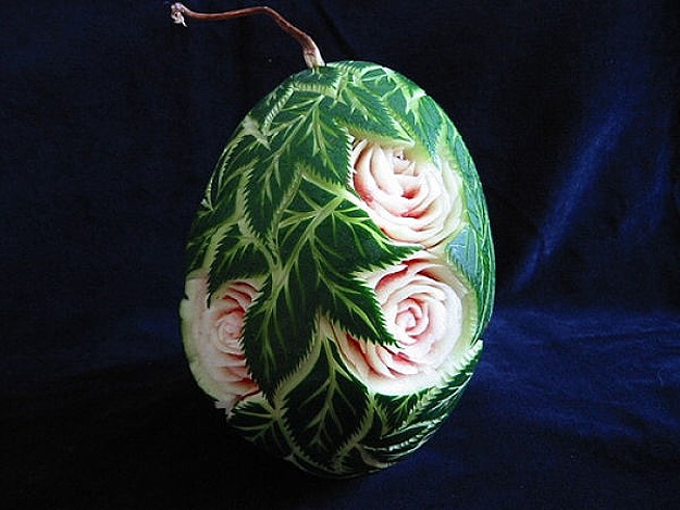 Amazing Carved Watermelon Sculptures 