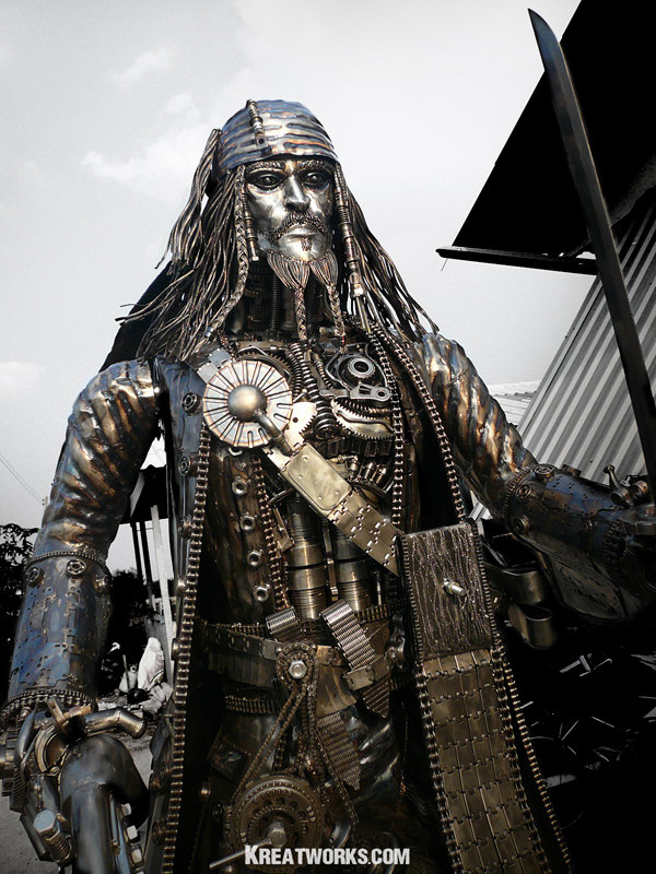 Jack Sparrow Steampunk Statue Design
