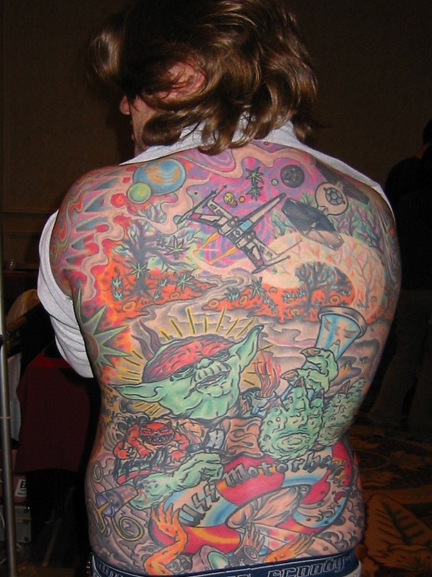 Huge Colorful Star Wars Tattoos