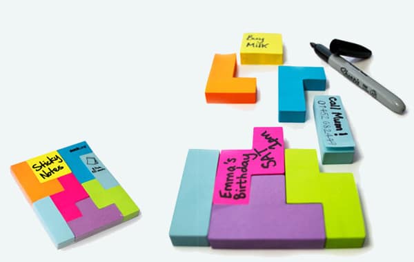 Tetris Inspired Post It Notes 