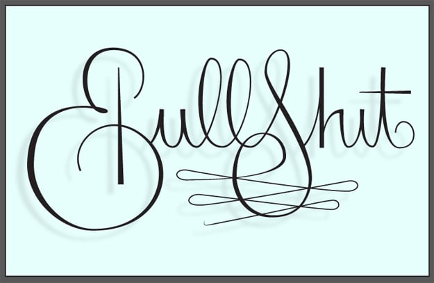 The Word Bullshit Drawn