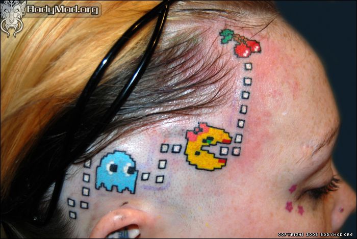 Pac Man Retro Tattoo Designs Pac Man Retro Tattoo Designs